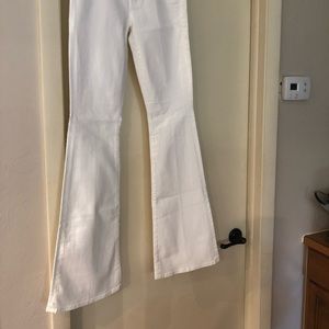 White bell bottom white jeans never worn.